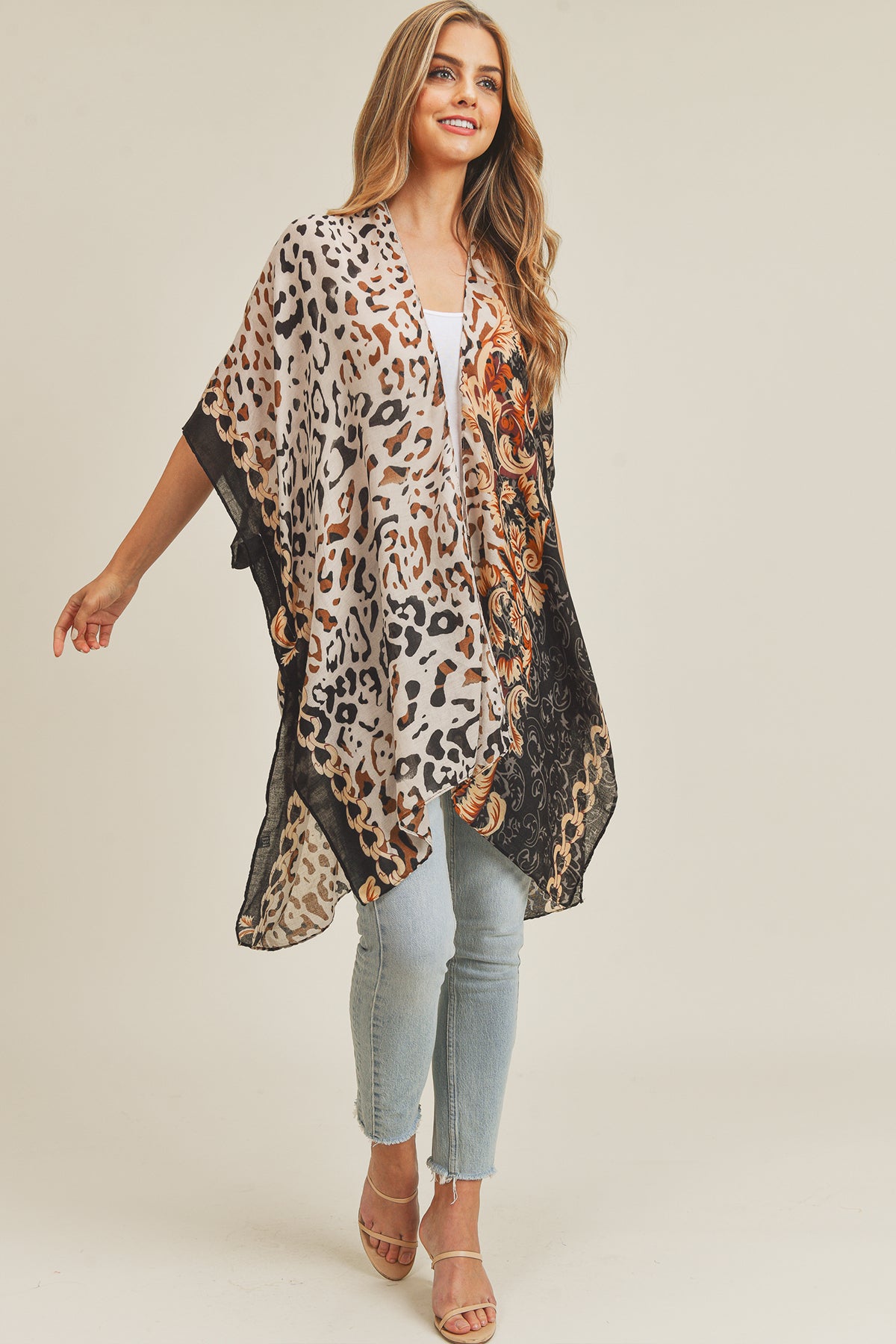 BOHO LEOPARD KIMONO