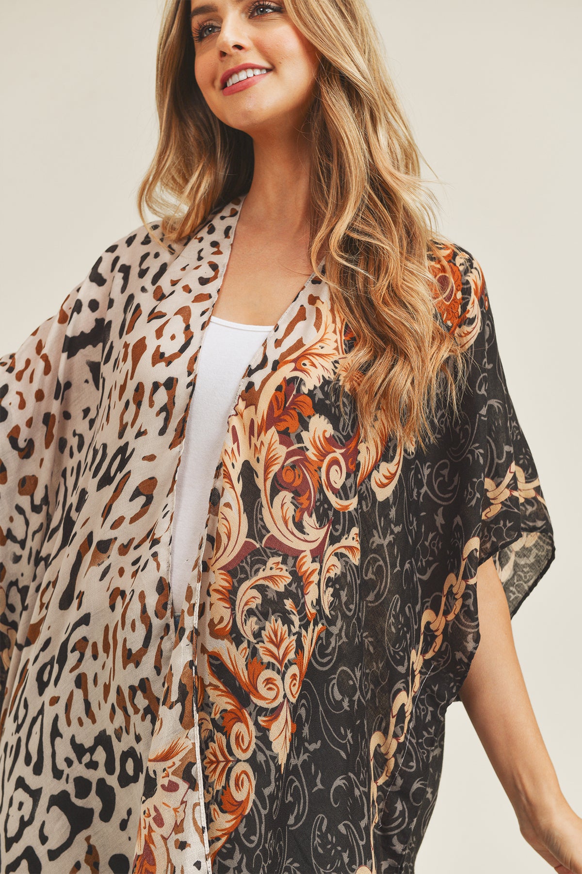 BOHO LEOPARD KIMONO