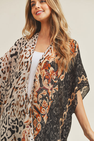 BOHO LEOPARD KIMONO