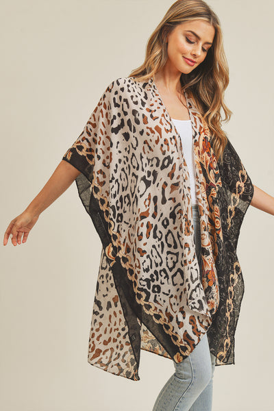 BOHO LEOPARD KIMONO