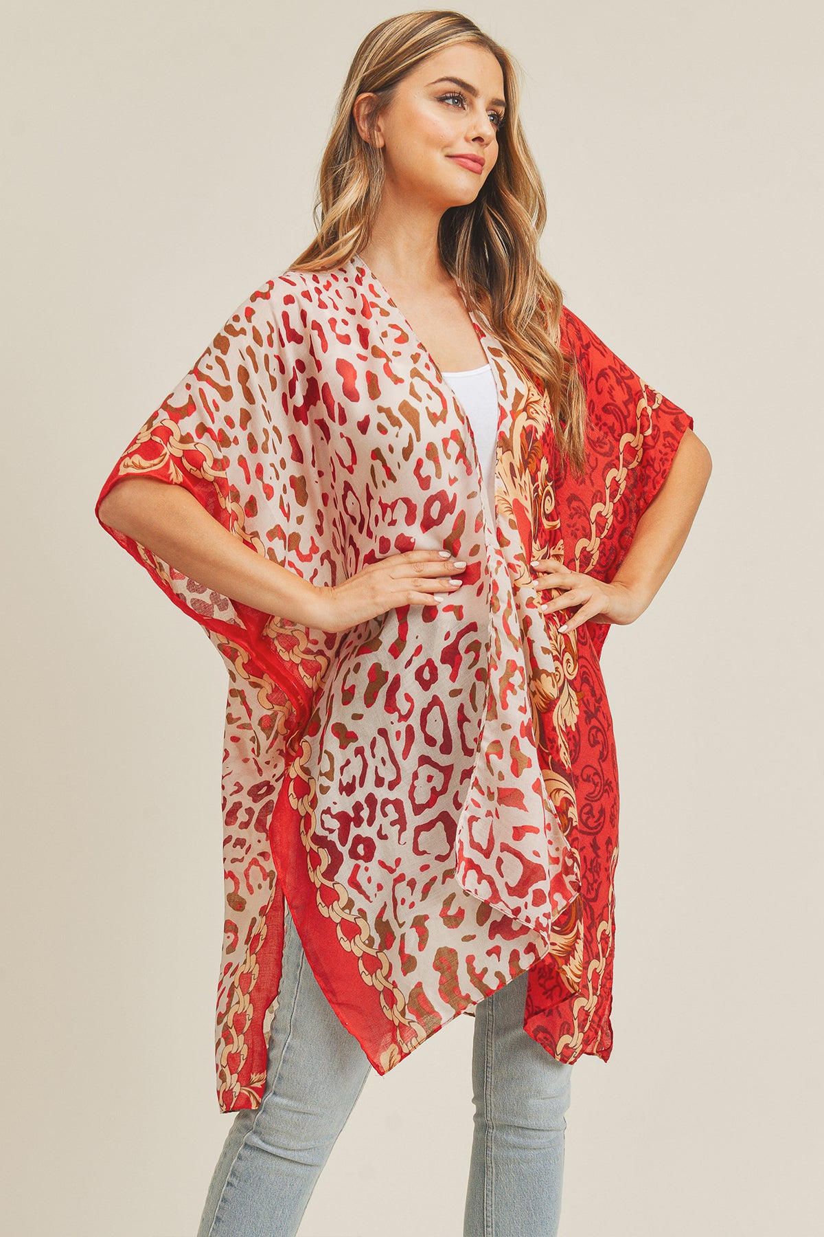 BOHO LEOPARD KIMONO