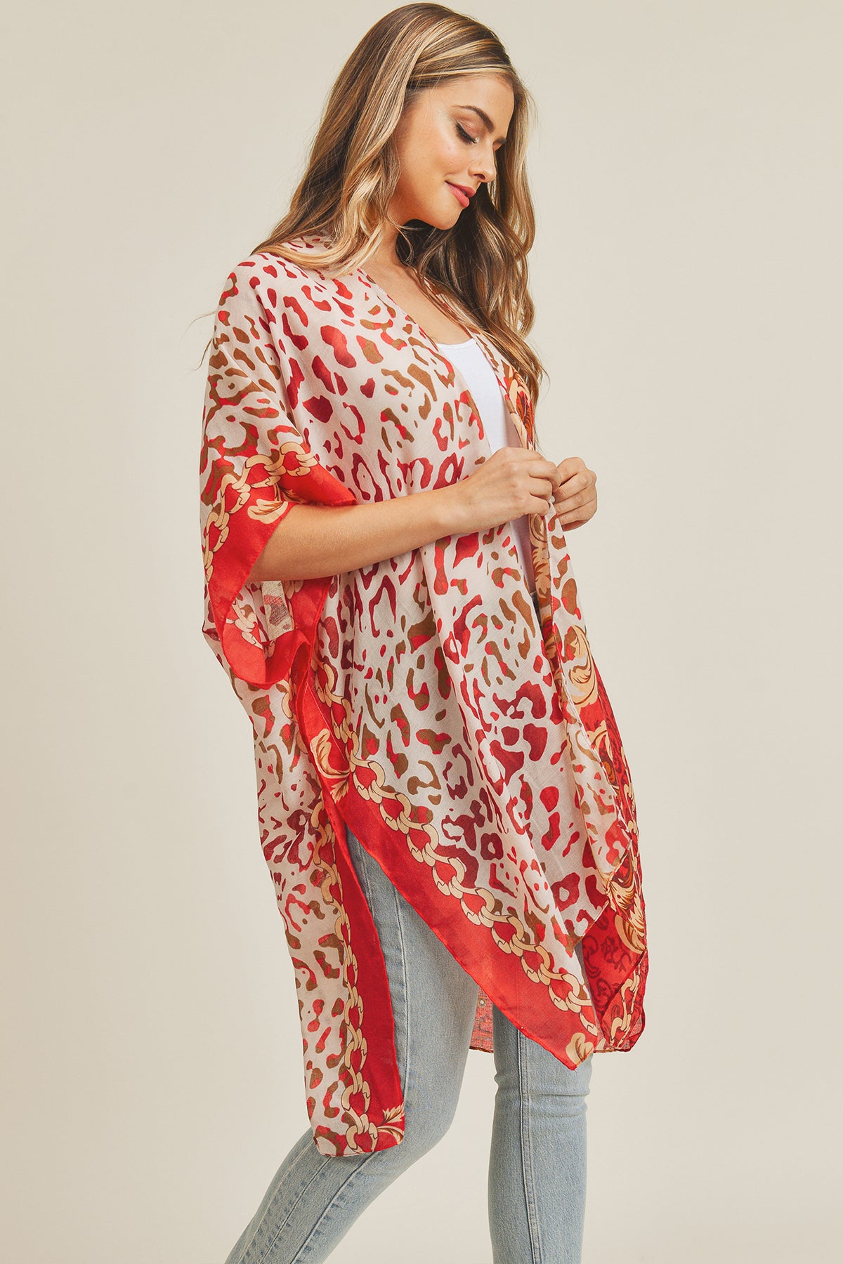 BOHO LEOPARD KIMONO