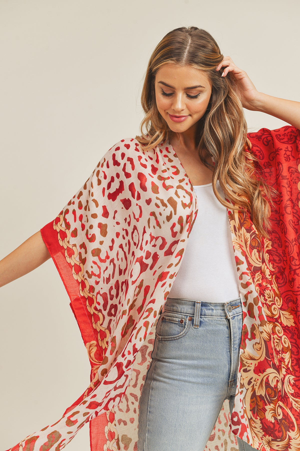 BOHO LEOPARD KIMONO