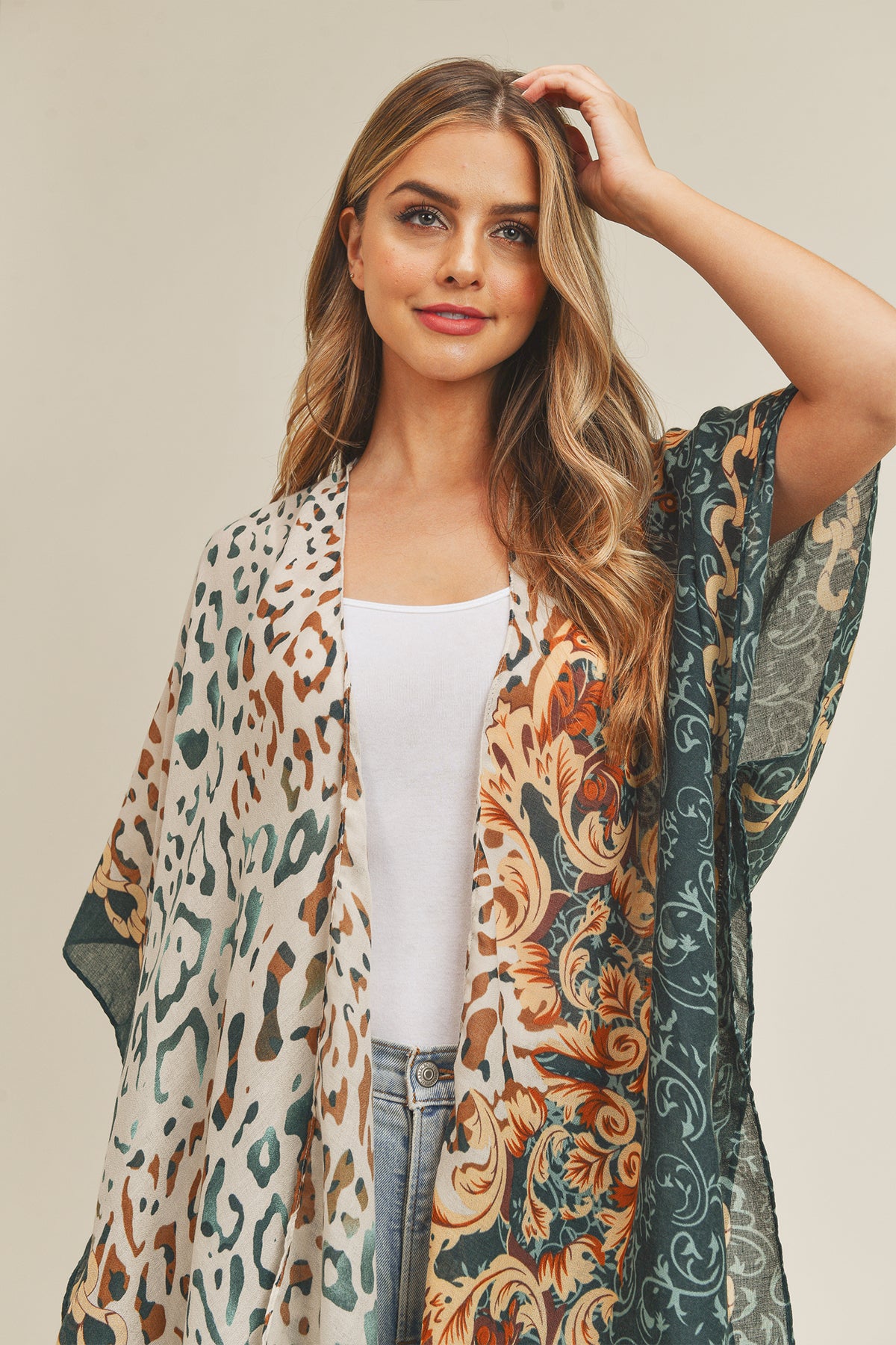 BOHO LEOPARD KIMONO