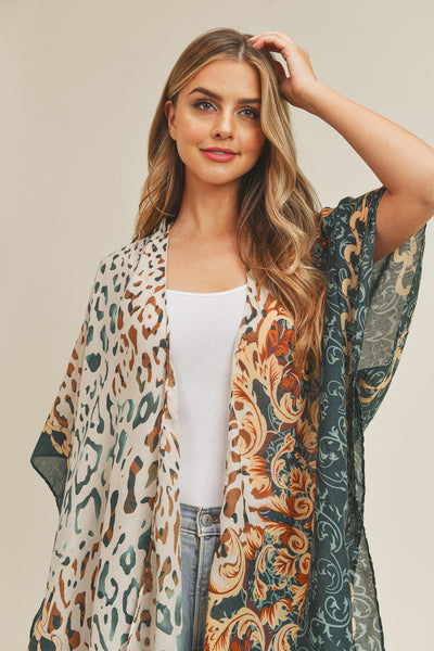 BOHO LEOPARD KIMONO