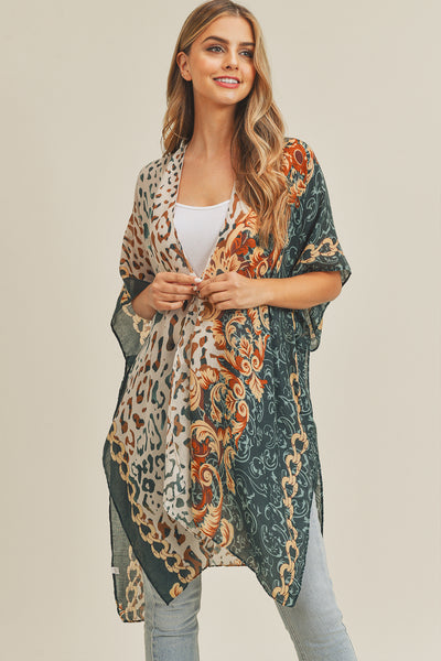 BOHO LEOPARD KIMONO