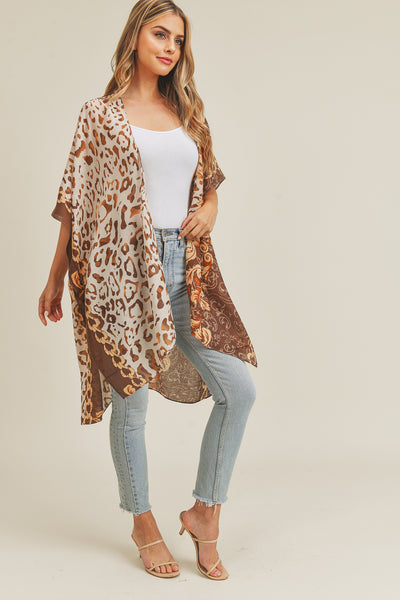 BOHO LEOPARD KIMONO