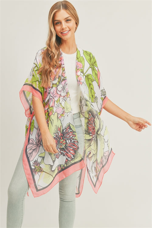 FLORAL PRINT KIMONO