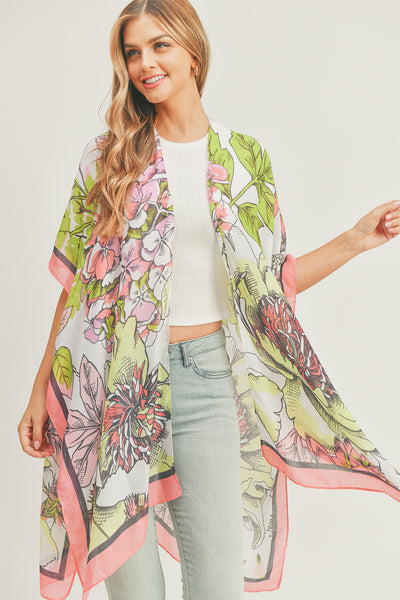 FLORAL PRINT KIMONO