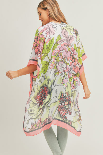 FLORAL PRINT KIMONO