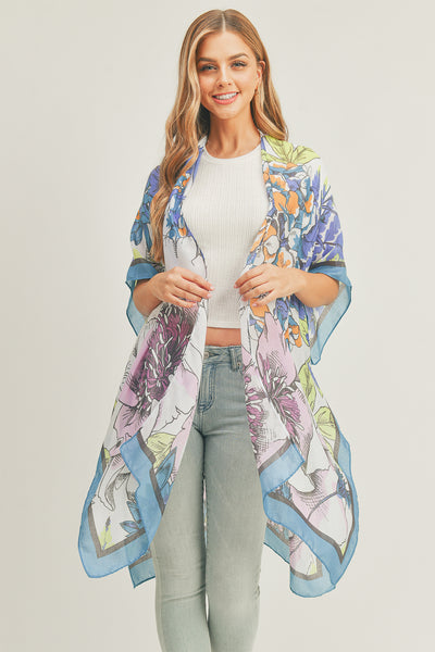 FLORAL PRINT KIMONO