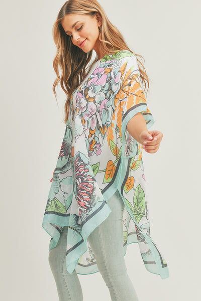 FLORAL PRINT KIMONO