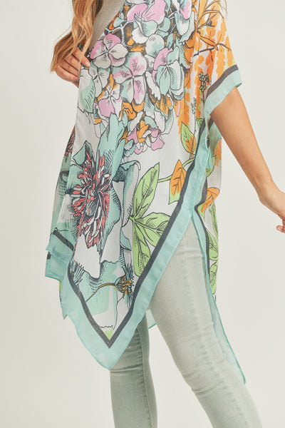 FLORAL PRINT KIMONO