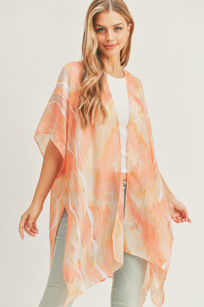 TIE DYE ABSTRACT PRINT KIMONO