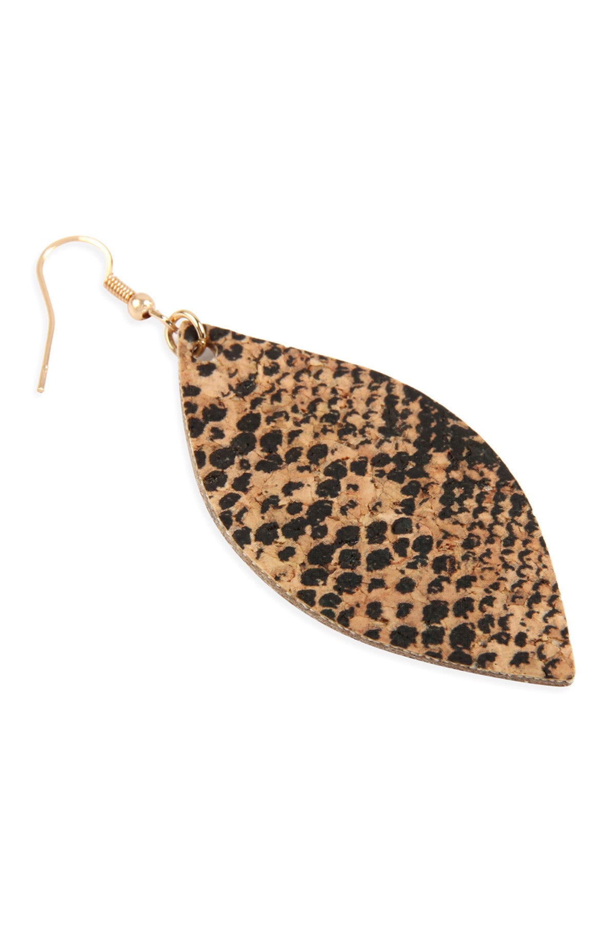 SNAKE SKIN MARQUISE CORK DROP EARRINGS/6PAIRS