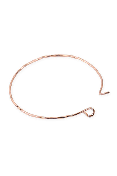 ROSE GOLD 3 PAIRS ON A CARD HAMMERED HOOP EARRINGS SET/6SETS