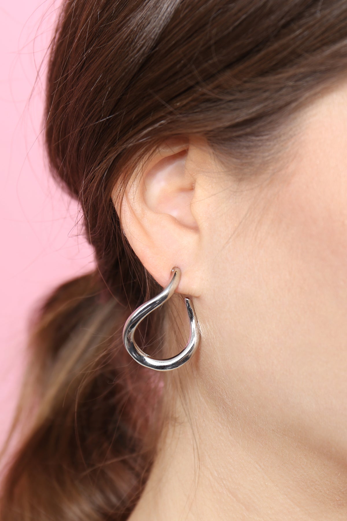 TEARDROP HOOK SHAPE POST EARRINGS/6PAIRS