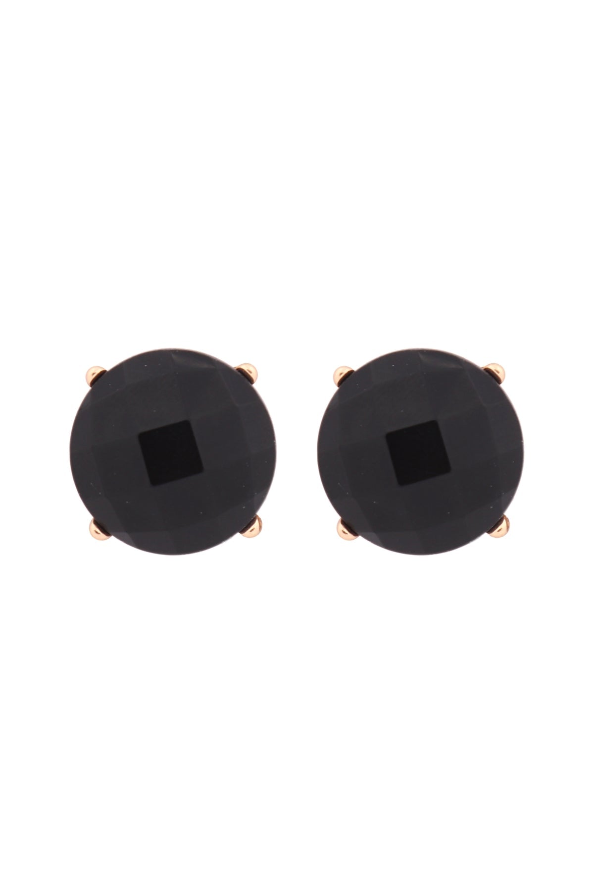 FACETED NATURAL STONE POST EARRINGS/6PAIRS (NOW $1.00 ONLY!)