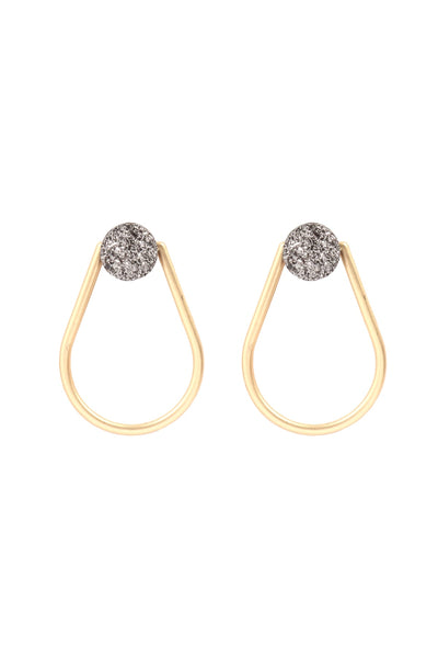 DRUZY CIRCLE STUD EARRINGS
