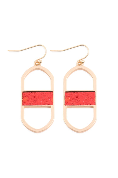 OVAL DROP EARRINGS