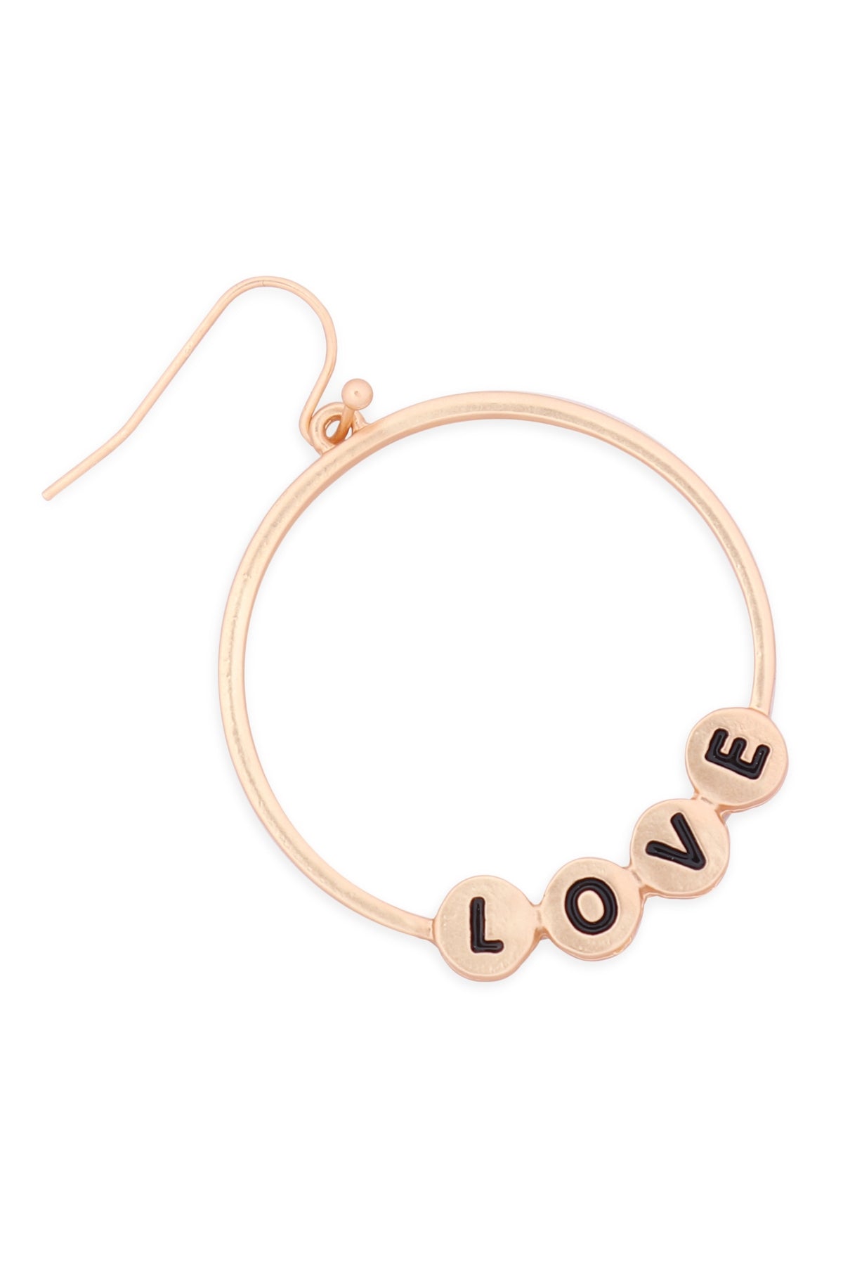 LOVE CHARM HOOP DROP EARRINGS