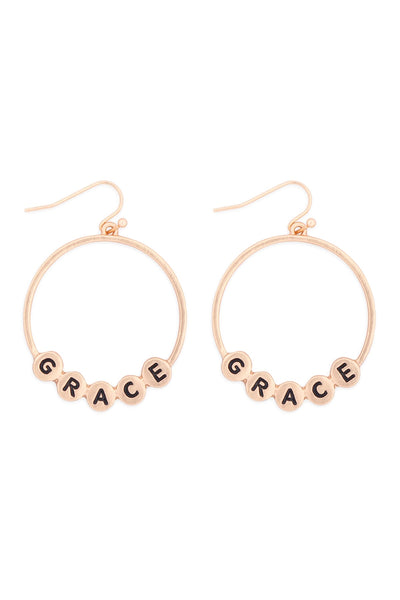 GRACE CHARM HOOP DROP EARRINGS