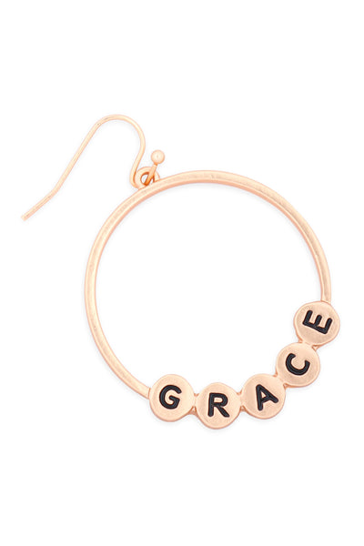 GRACE CHARM HOOP DROP EARRINGS