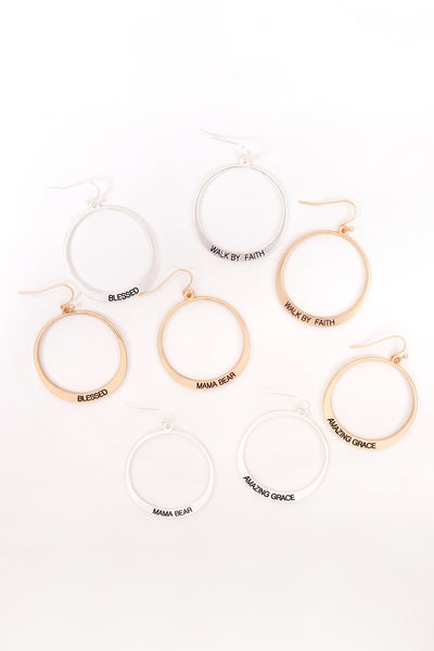 MAMA PINCHED HOOP DROP EARRINGS