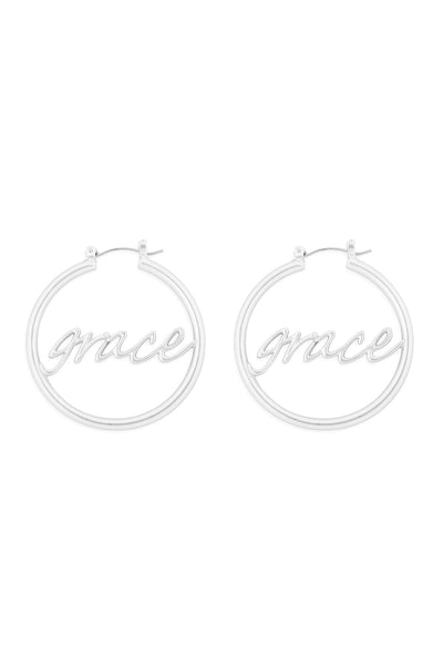 "GRACE" LETTER HOOP LATCH