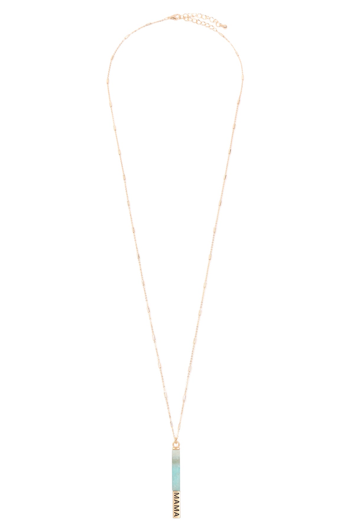 NATURAL STONE MAMA PENDANT BAR NECKLACE (NOW $1.75 ONLY!)