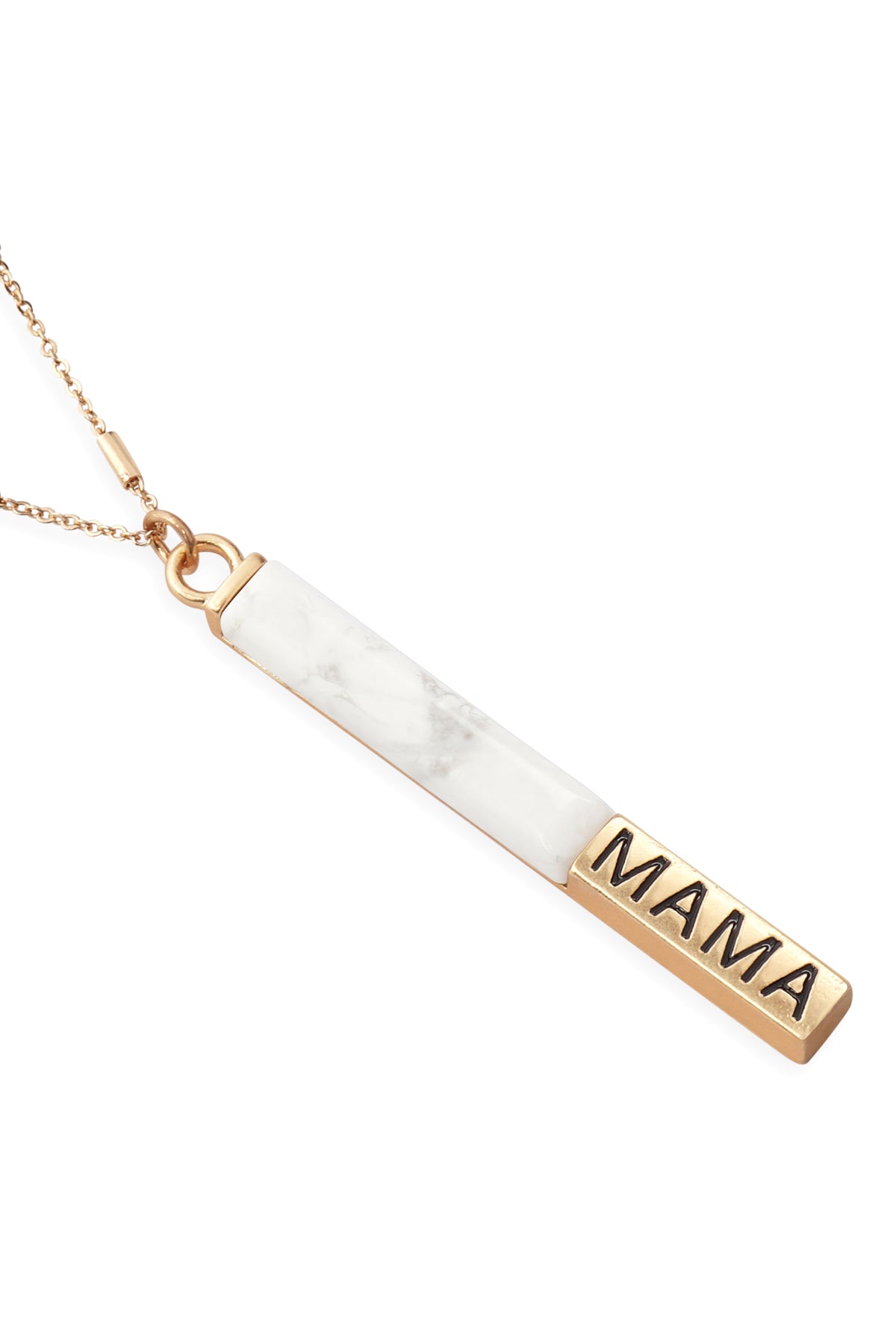 NATURAL STONE MAMA PENDANT BAR NECKLACE (NOW $1.75 ONLY!)