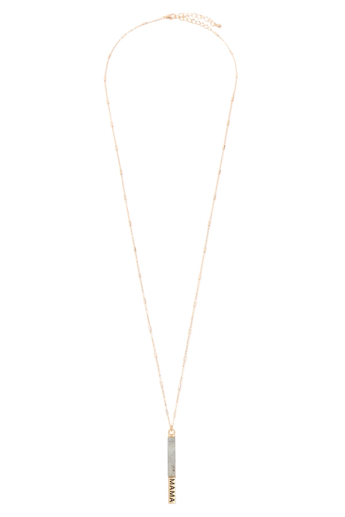 NATURAL STONE MAMA PENDANT BAR NECKLACE (NOW $1.75 ONLY!)