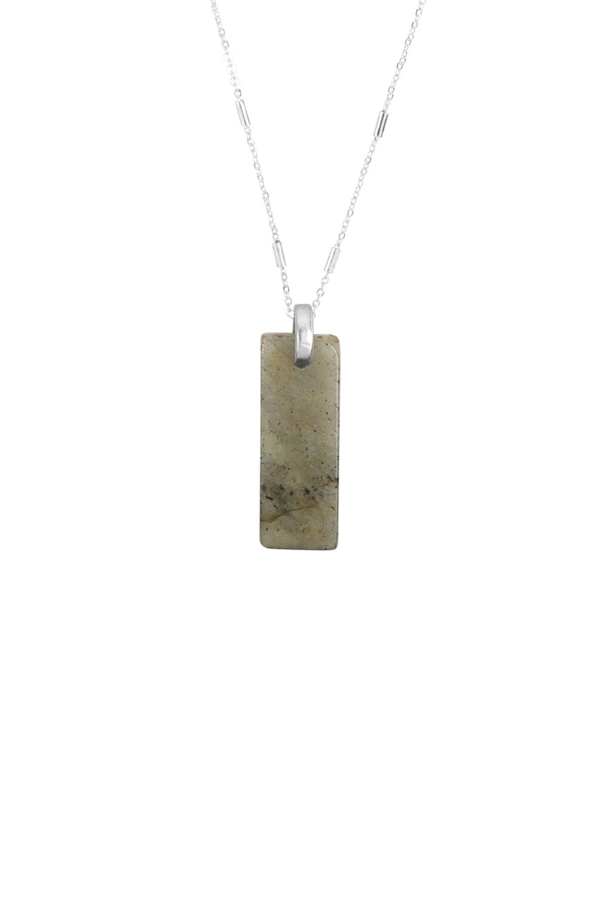 2 LAYERED BAR METAL STONE PENDANT NECKLACE/6PCS (NOW $1.25 ONLY!)