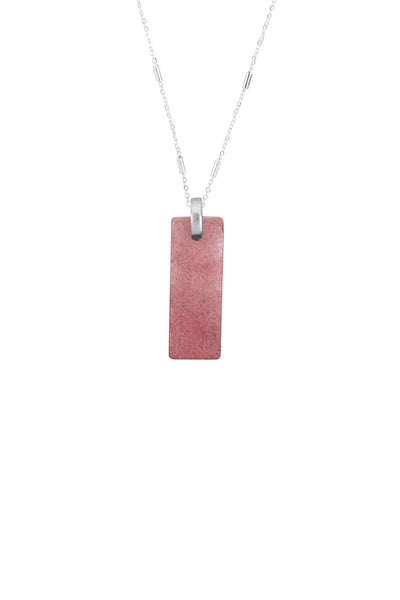 2 LAYERED BAR METAL STONE PENDANT NECKLACE/6PCS (NOW $1.25 ONLY!)