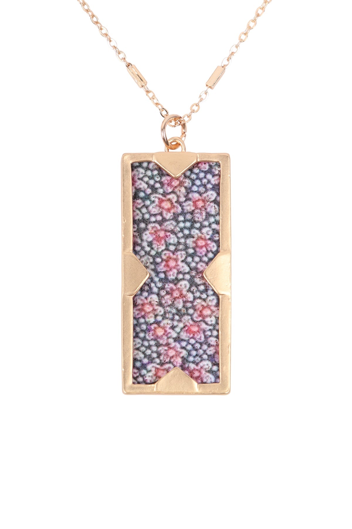 FLORAL CHARM PENDANT NECKLACE