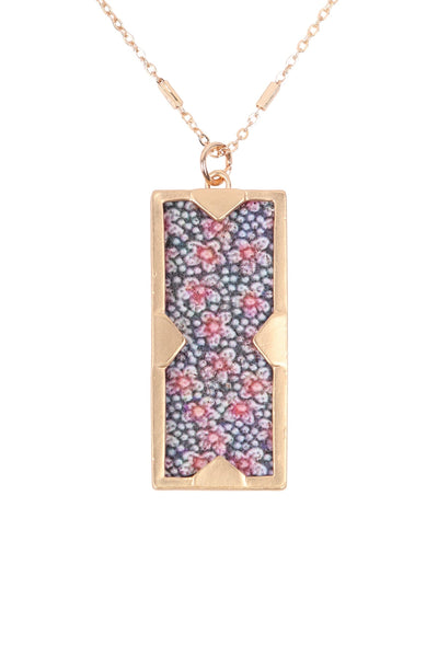 FLORAL CHARM PENDANT NECKLACE