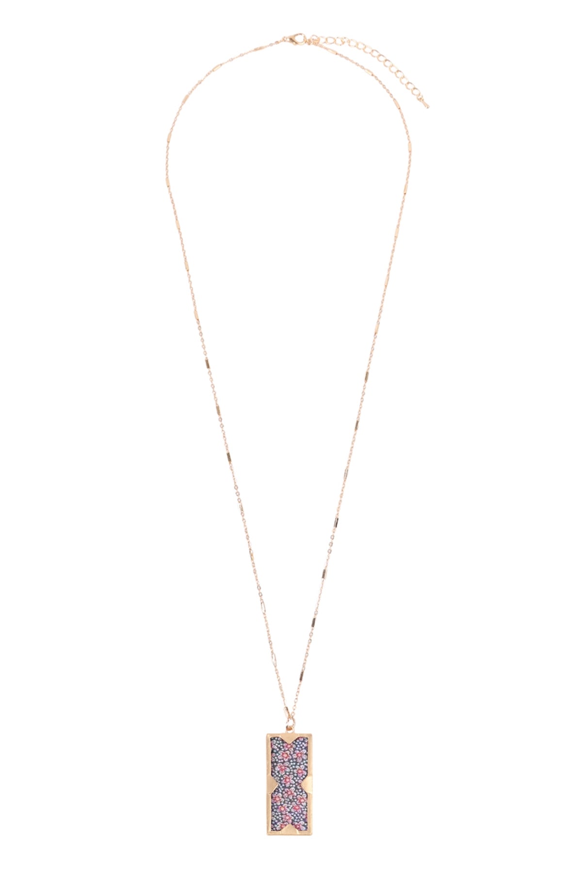 FLORAL CHARM PENDANT NECKLACE