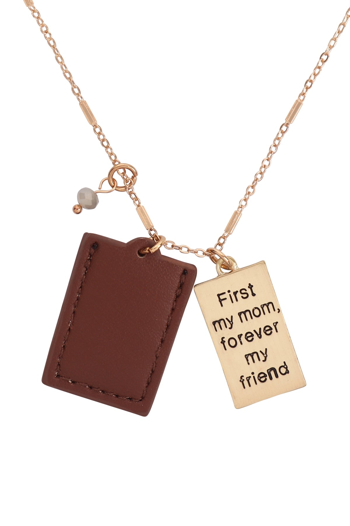 BEAR ENGRAVED PLATE POCKET NECKLACE  (NOW $1.00 ONLY!)