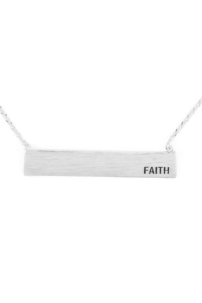 " FAITH" CUSTOM BAR NECKLACE