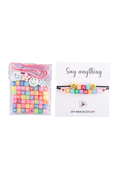 DIY LETTER ACRYLIC SET KIT "SAY ANYTHING " BRACELET