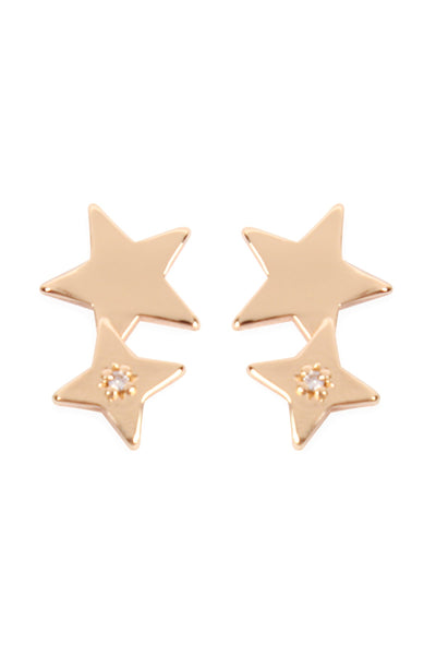 MINI DOUBLE STAR EARRINGS