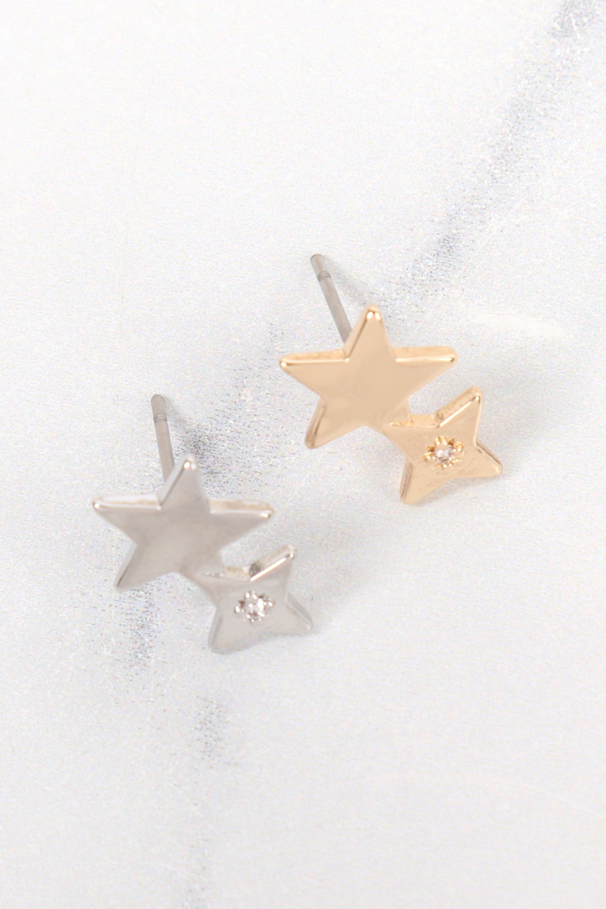 MINI DOUBLE STAR EARRINGS