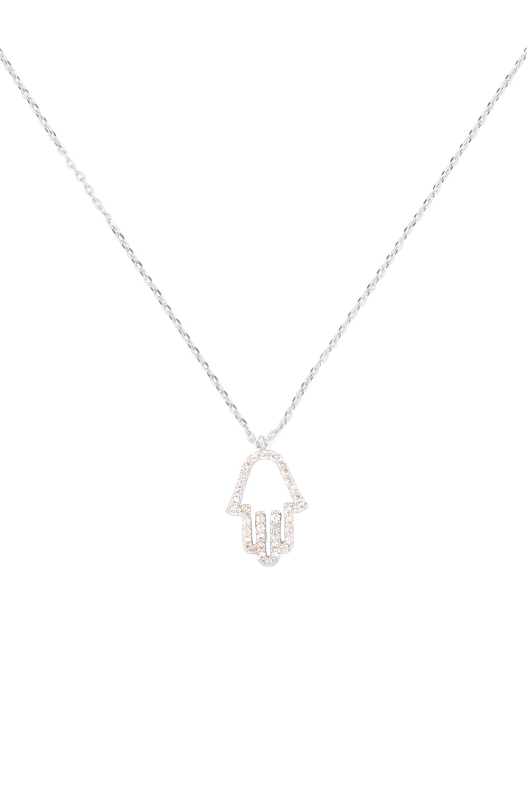 PAVE HAMSA HAND PENDANT NECKLACE