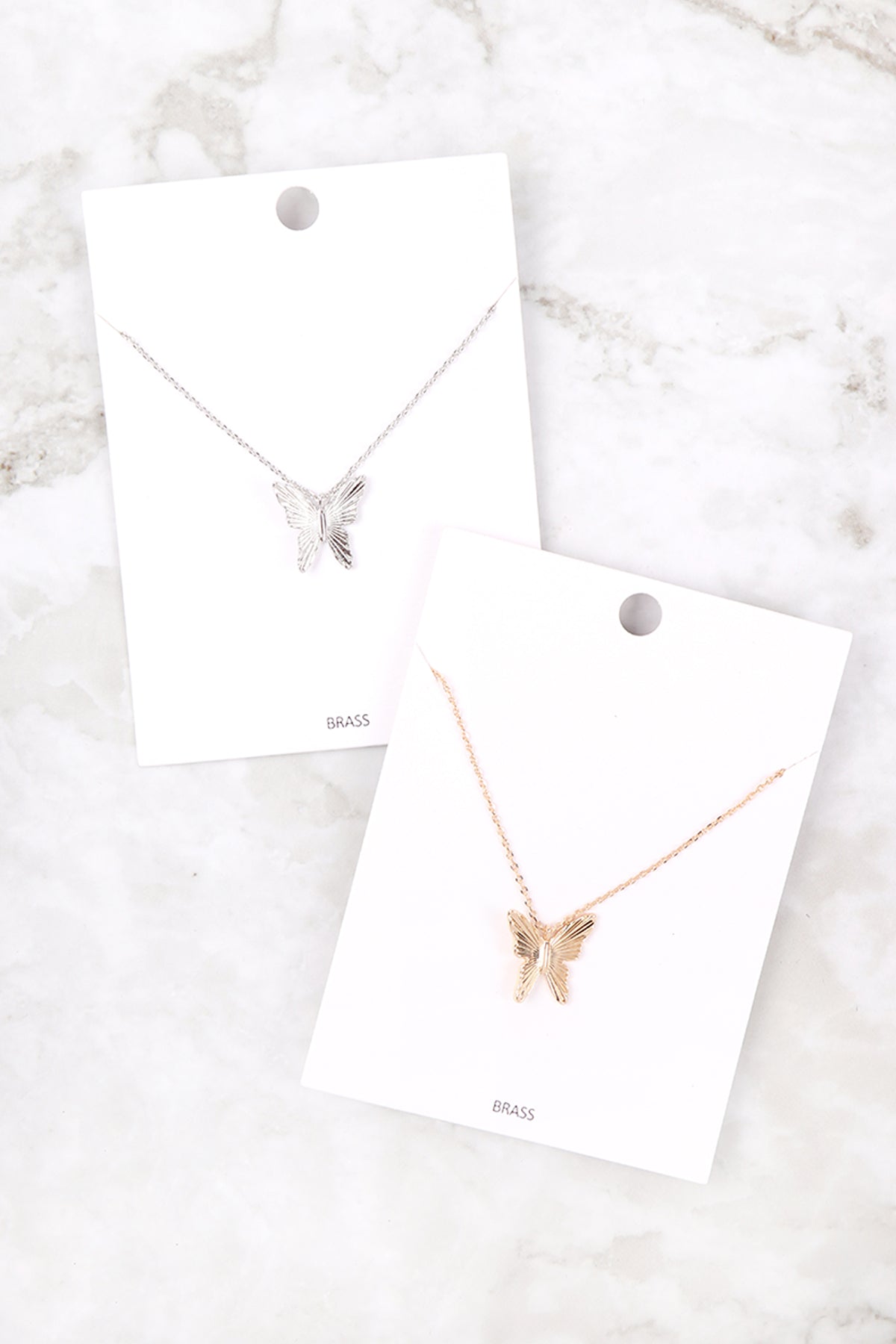 BUTTERFLY CAST PENDANT NECKLACE (NOW $1.00 ONLY!)