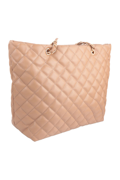 QUILTED DIAMOND PATTERN LEATHER FASHION HANDBAG/1PC