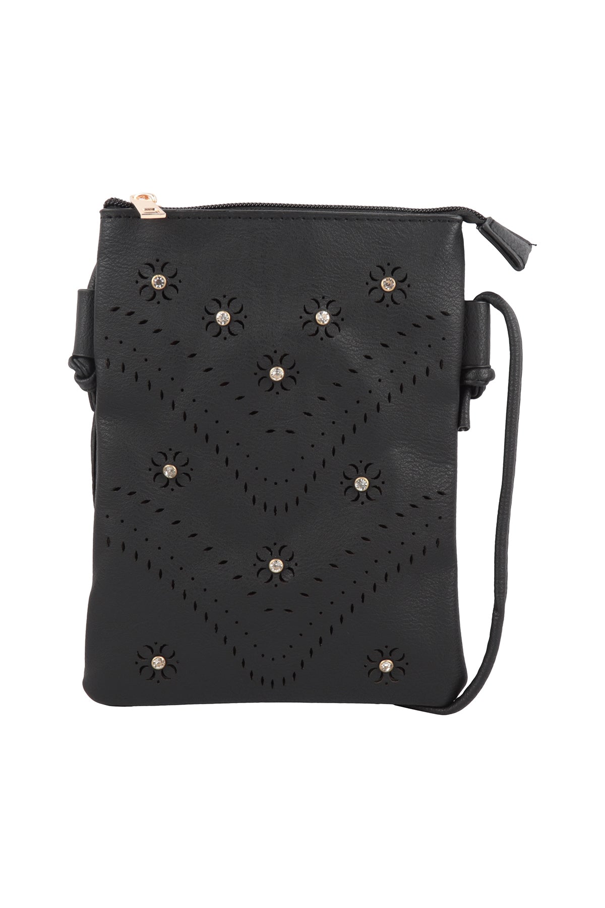 PU LEATHER MINI FLOWER PATTERN CROSSSBODY BAG/6PCS