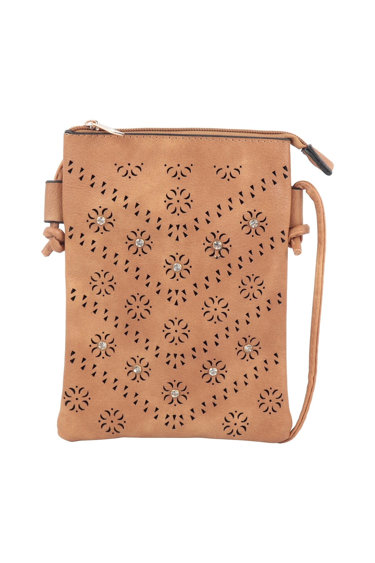 PU LEATHER MINI FLOWER PATTERN CROSSSBODY BAG/6PCS