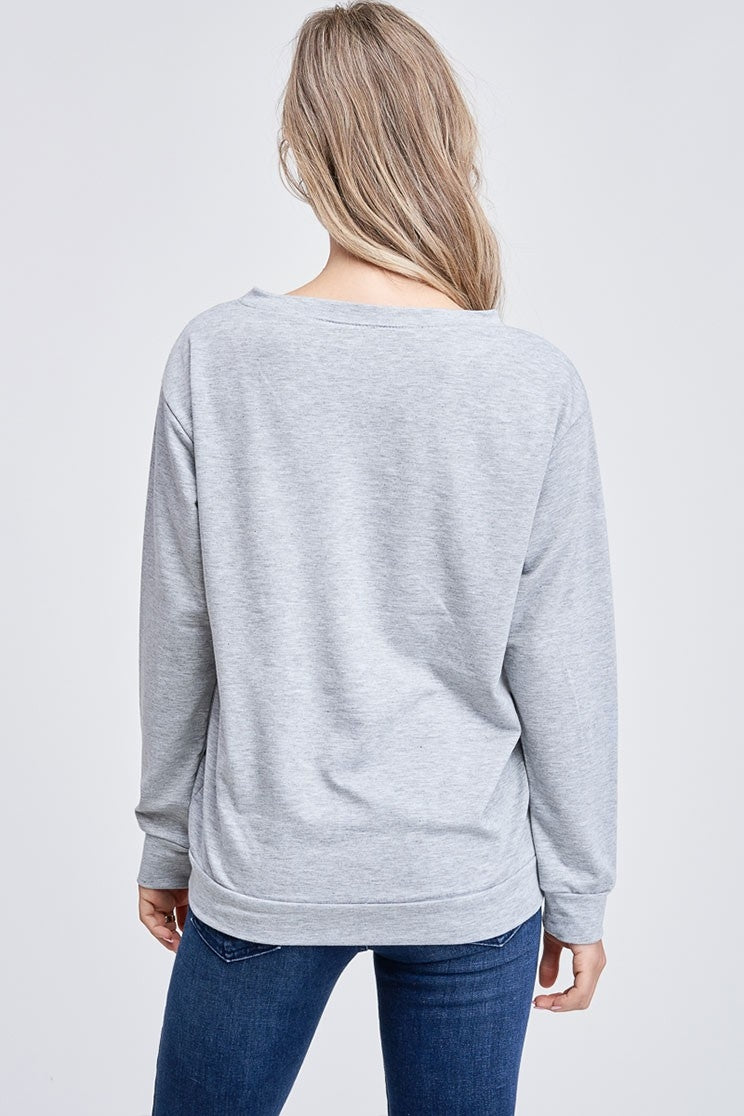 BE HAPPY LONG SLEEVE TOP