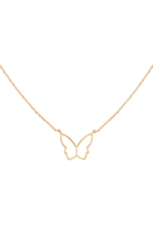 OPEN BUTTERFLY CHARM NECKLACE