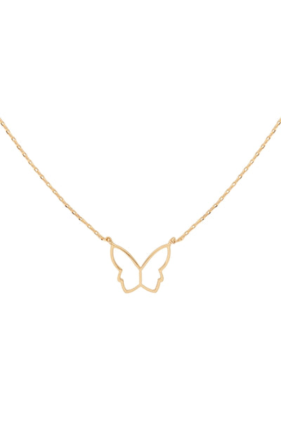 OPEN BUTTERFLY CHARM NECKLACE